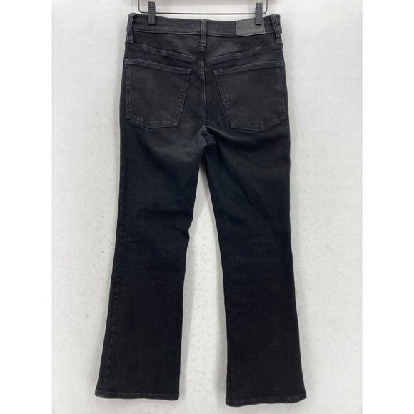 Madewell Kick Out Jeans Women's 27 Black Stretch Denim‎ Mid Rise Bootcut Boho - Picture 14 of 14